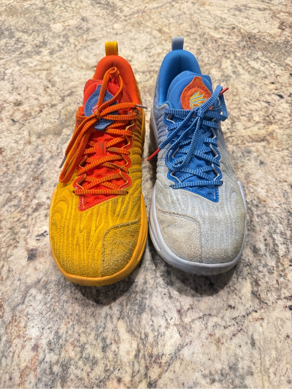 Kids Two-Color Athletic Sneakers - Yellow & Blue